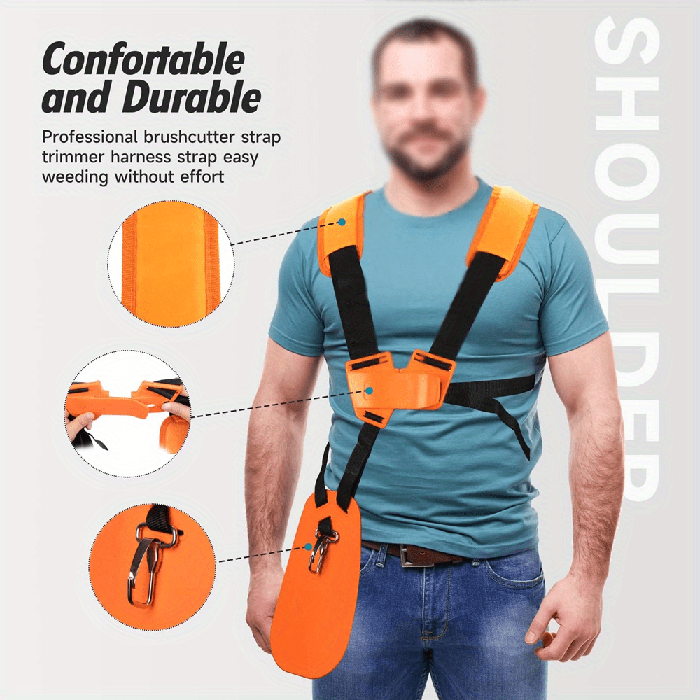 Brush Cutter Strap - Двойной плечевой ремень для газонокосилки, комфортный,