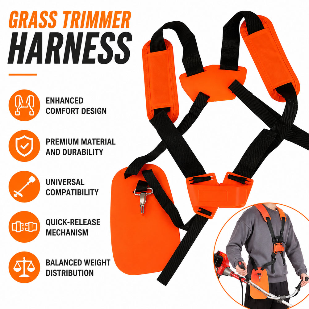 Brush Cutter Strap - Двойной плечевой ремень для газонокосилки, комфортный,