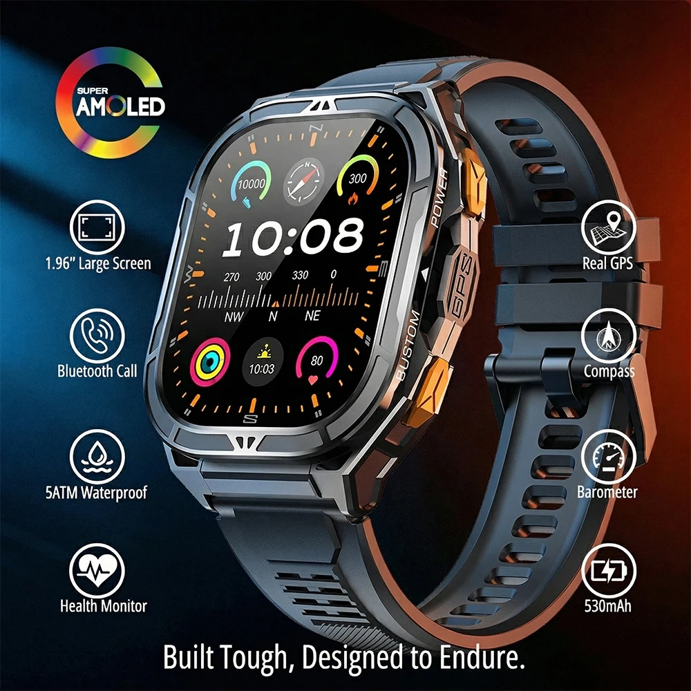 Outdoor Powersports - Роскошные умные часы AMOLED с GPS,