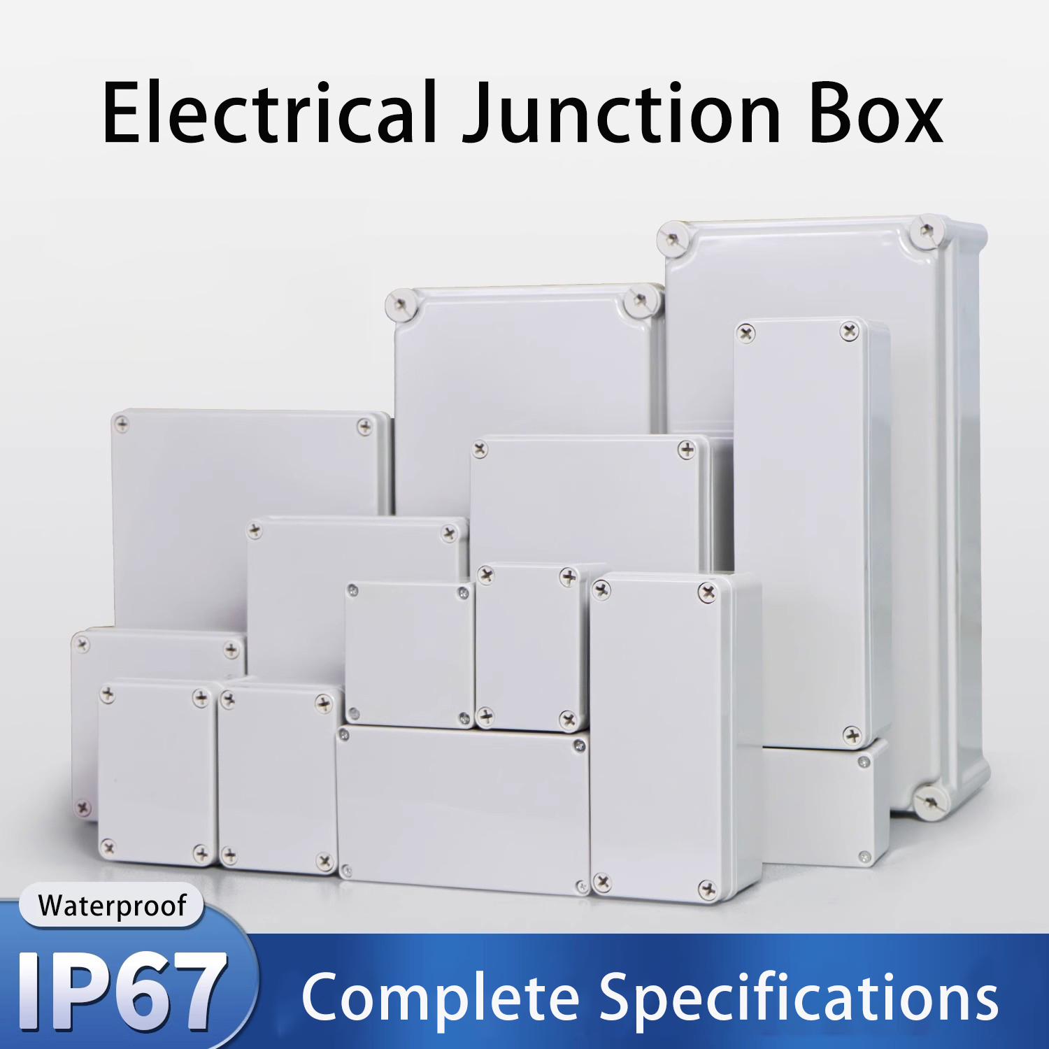 Outdoor Power Junction - IP67 серая/прозрачная крышка, наружная водонепроницаемая распределительная