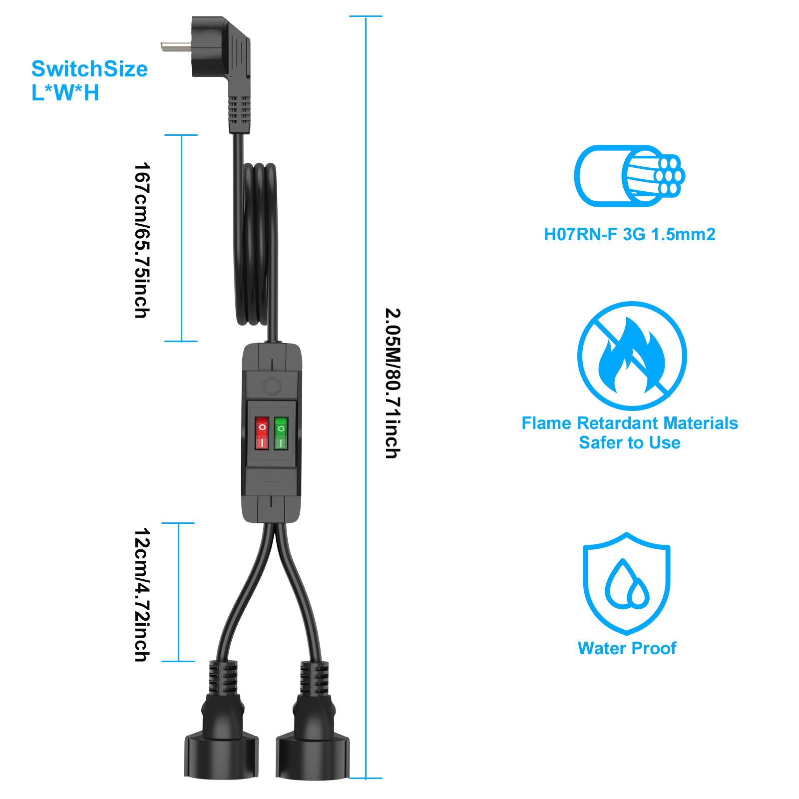 Удлинитель с вилкой стандарта  – обзор и цена Outdoor Power Extension Cord
