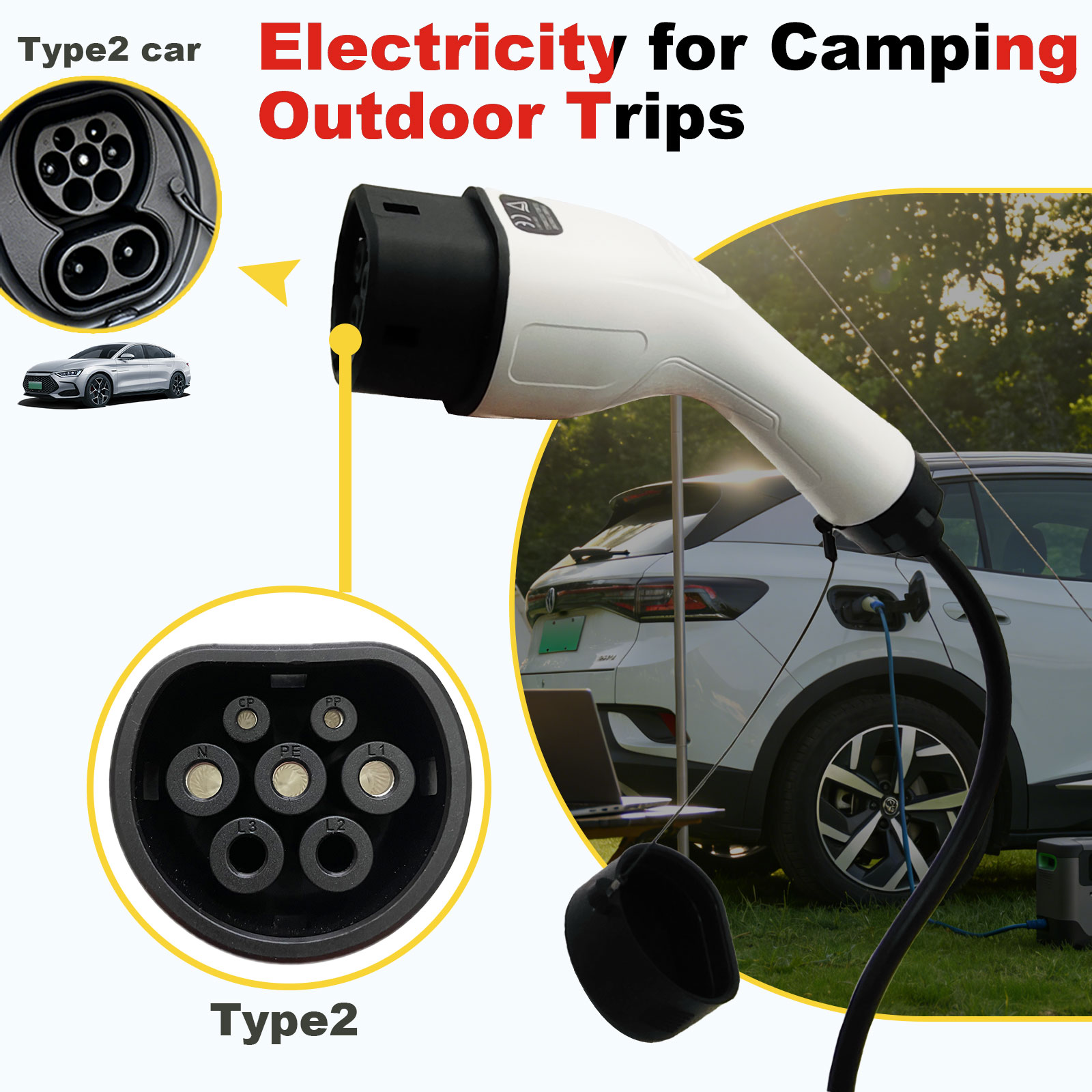 Адаптер для разрядки Type2 V2L – обзор и цена Outdoor Power Outlet