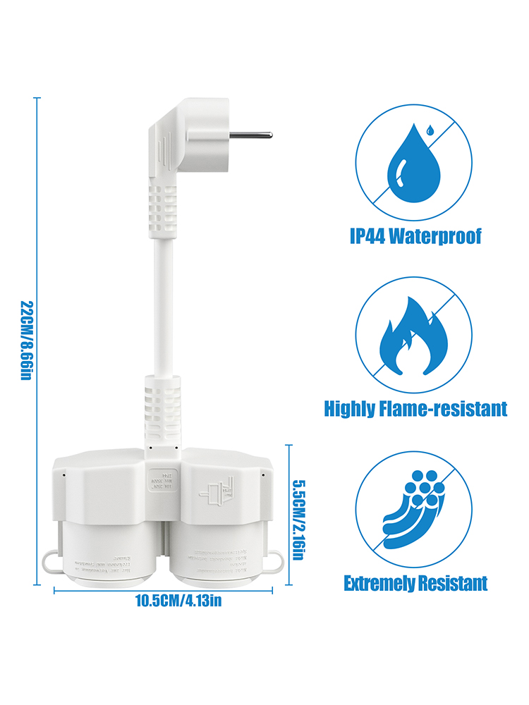 Удлинитель EU с 2 розетками Sc – обзор и цена Outdoor Power Extension Cord