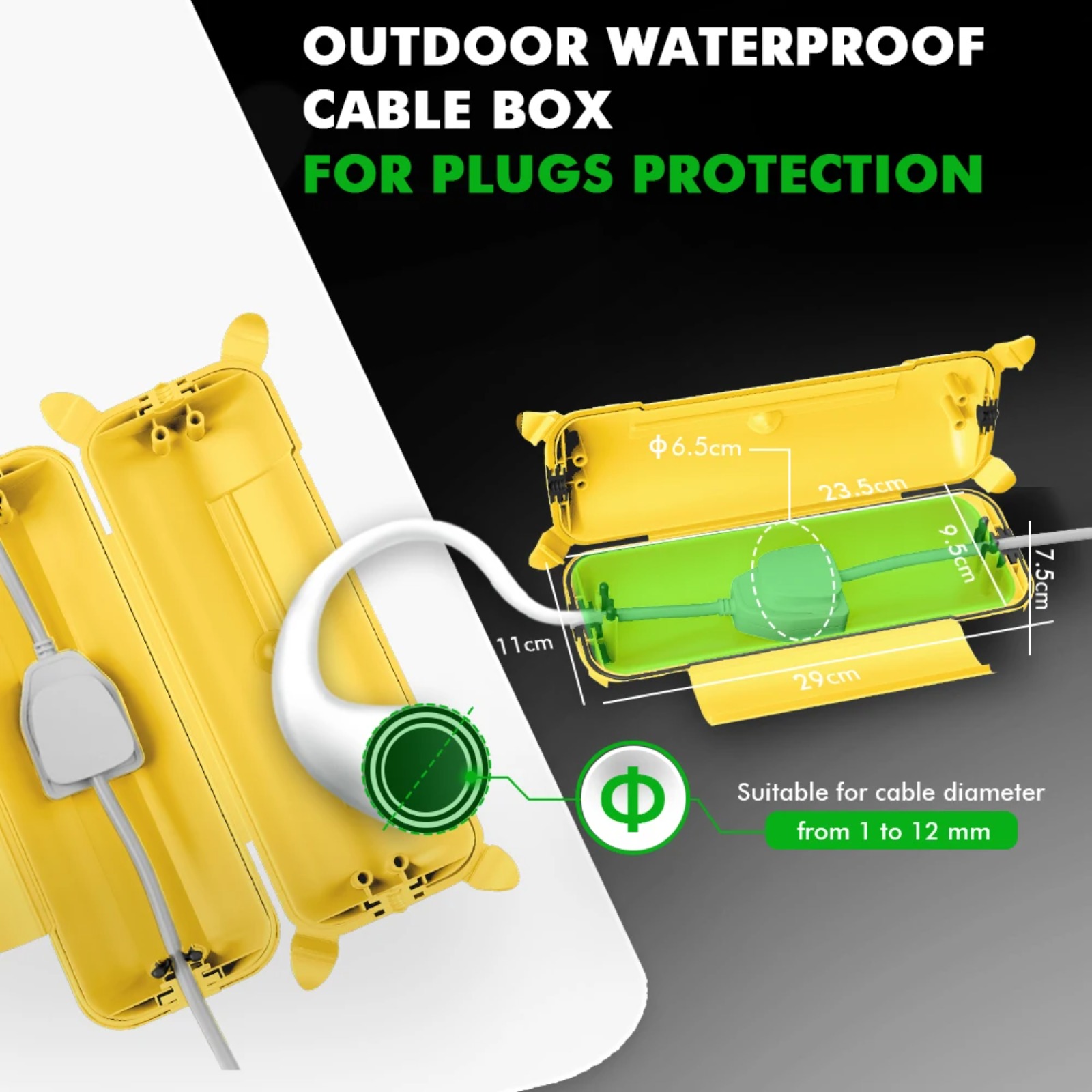 Защитный кожух IP44 для уличны – обзор и цена Outdoor Power Extension Cord
