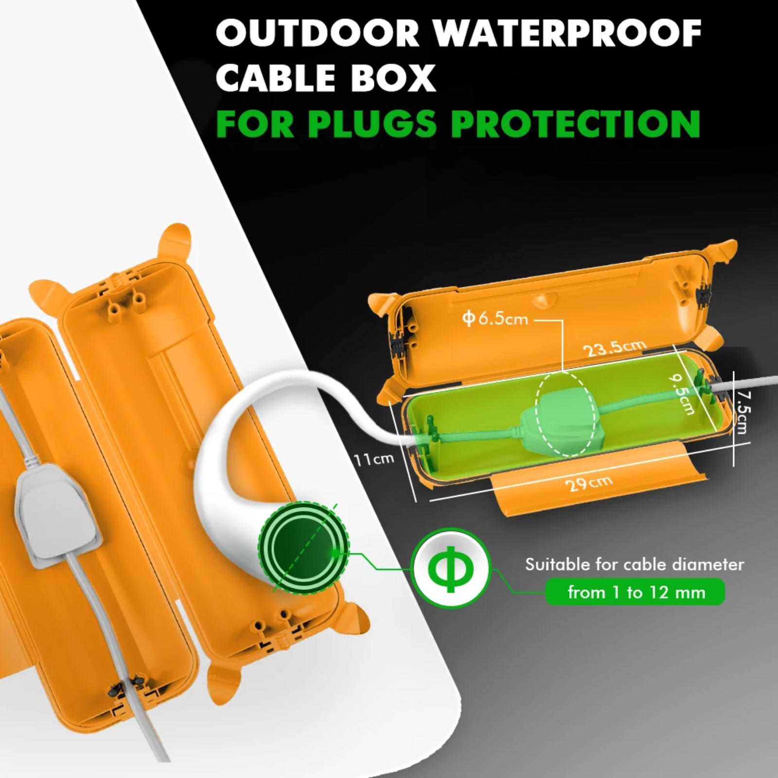 Защитный кожух IP44 для уличны – обзор и цена Outdoor Power Extension Cord